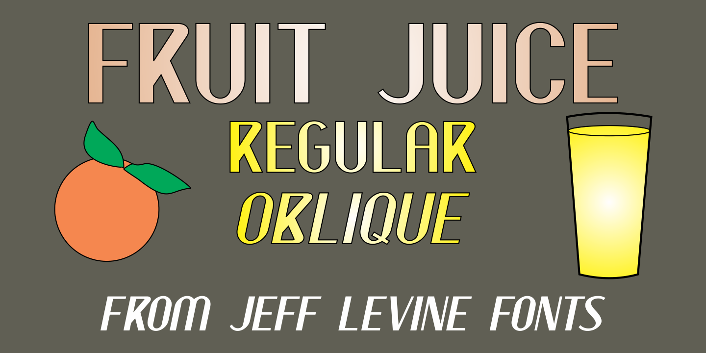 Przykład czcionki Fruit Juice JNL